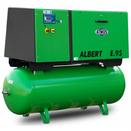 Винтовой компрессор Atmos Albert E 95-KRD с ресивером и осушителем